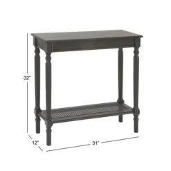32" Black Traditional Wooden Console Table 13 32" Black Traditional Wooden Console Table -Michaels Decor Sale D305036S 4