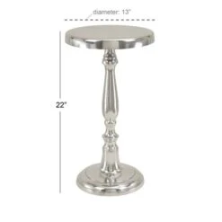 Silver Aluminum Traditional Accent Table 10 Silver Aluminum Traditional Accent Table -Michaels Decor Sale D305086S 1