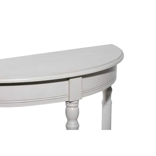 32" Light Gray Traditional Wooden Console Table 6 32" Light Gray Traditional Wooden Console Table - Image 4