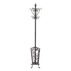 74" Black Metal Traditional Coat Rack -Michaels Decor Sale D305210S 2
