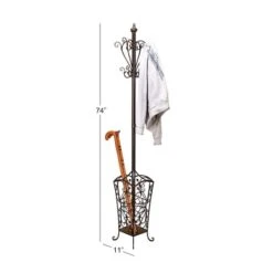 74" Black Metal Traditional Coat Rack -Michaels Decor Sale D305210S 5