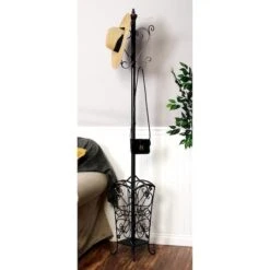 74" Black Metal Traditional Coat Rack -Michaels Decor Sale D305210S 6