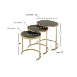 Contemporary Metal Accent Table Set Gold 20 Contemporary Metal Accent Table Set Gold -Michaels Decor Sale D305269S 8
