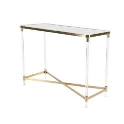 3.5ft. Clear Contemporary Acrylic Console Table -Michaels Decor Sale D305289S 4