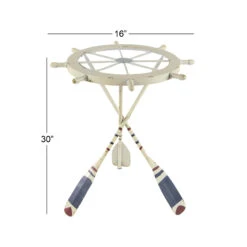 2.5ft. White Coastal Metal Accent Table -Michaels Decor Sale D305318S 5