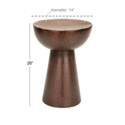 20'' Metal Vintage Accent Table Bronze 16 20'' Metal Vintage Accent Table Bronze -Michaels Decor Sale D305330S 6