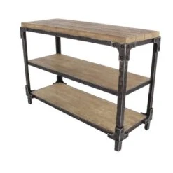 4ft. Brown Industrial Wood Console Table -Michaels Decor Sale D305344S 3