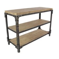 4ft. Brown Industrial Wood Console Table -Michaels Decor Sale D305344S 4