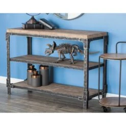 4ft. Brown Industrial Wood Console Table -Michaels Decor Sale D305344S 8