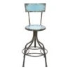 41" Metal Vintage Bar Chair Aqua -Michaels Decor Sale D305370S 1