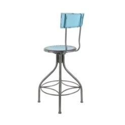41" Metal Vintage Bar Chair Aqua -Michaels Decor Sale D305370S 3