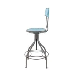 41" Metal Vintage Bar Chair Aqua -Michaels Decor Sale D305370S 4