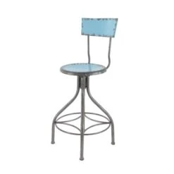 41" Metal Vintage Bar Chair Aqua -Michaels Decor Sale D305370S 5