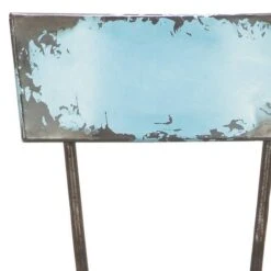 41" Metal Vintage Bar Chair Aqua -Michaels Decor Sale D305370S 6