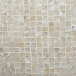 19'' Cream Mussel Shells And Wood Contemporary Accent Table -Michaels Decor Sale D305372S 4