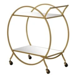 Gold Iron & Mirror Contemporary Bar Cart -Michaels Decor Sale D305374S 5