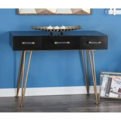 3.5ft. Black Modern Wood Console Table -Michaels Decor Sale D305379S 10