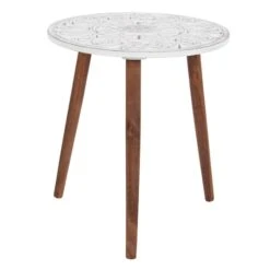 White Wood Contemporary Accent Table 8 White Wood Contemporary Accent Table -Michaels Decor Sale D305418S 1 1