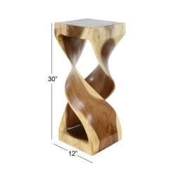 Brown Saur Wood Contemporary Accent Table -Michaels Decor Sale D305420S 5