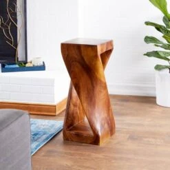 Brown Saur Wood Contemporary Accent Table -Michaels Decor Sale D305420S 6