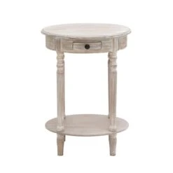 Light Brown Wood Farmhouse Accent Table