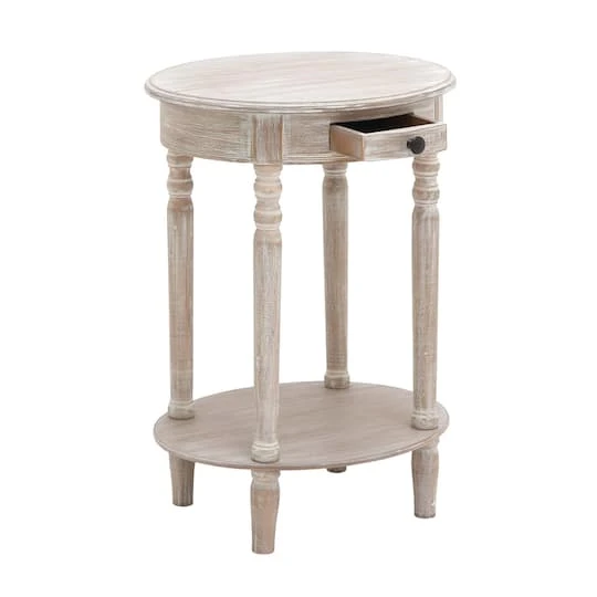 Light Brown Wood Farmhouse Accent Table 5 Light Brown Wood Farmhouse Accent Table - Image 3