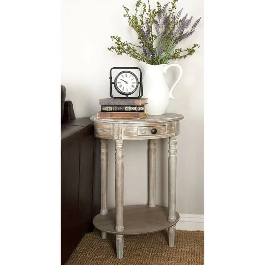 Light Brown Wood Farmhouse Accent Table 10 Light Brown Wood Farmhouse Accent Table - Image 8