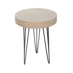 Brown Wood & Metal Modern Accent Table -Michaels Decor Sale D305468S 2