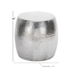 Silver Aluminum Contemporary Accent Table -Michaels Decor Sale D305484S 5