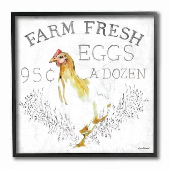 Stupell Industries Vintage Chicken Farm Sign With Black Frame Wall Accent 3 Stupell Industries Vintage Chicken Farm Sign With Black Frame Wall Accent