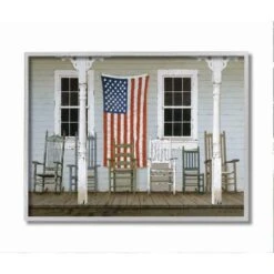 Stupell Industries Distressed Rocking Chair Porch Americana White Framed Wall Art -Michaels Decor Sale D312989S 1 1