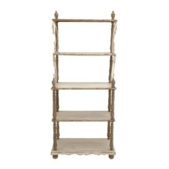 White Wood Farmhouse Shelving Unit -Michaels Decor Sale D317137S 3