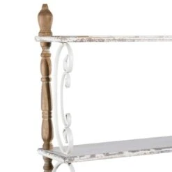 White Wood Farmhouse Shelving Unit -Michaels Decor Sale D317137S 5