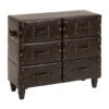 32" Black Faux Leather & Cedar Traditional Chest 2 32" Black Faux Leather & Cedar Traditional Chest -Michaels Decor Sale D317176S 1