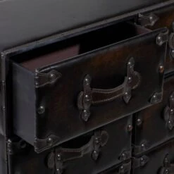 32" Black Faux Leather & Cedar Traditional Chest 10 32" Black Faux Leather & Cedar Traditional Chest -Michaels Decor Sale D317176S 7