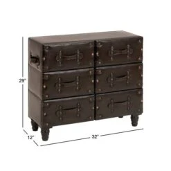 32" Black Faux Leather & Cedar Traditional Chest 13 32" Black Faux Leather & Cedar Traditional Chest -Michaels Decor Sale D317176S 9