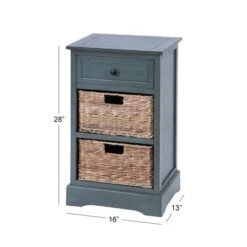 28" Blue Traditional Wooden Storage Unit -Michaels Decor Sale D317185S 7