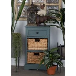 28" Blue Traditional Wooden Storage Unit -Michaels Decor Sale D317185S 8