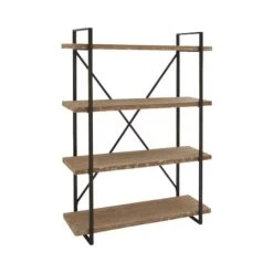 Brown Wood & Metal Industrial Shelving Unit -Michaels Decor Sale D317195S 2