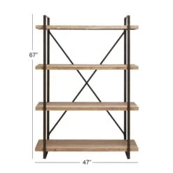 Brown Wood & Metal Industrial Shelving Unit -Michaels Decor Sale D317195S 6