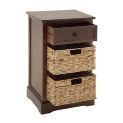 28" Brown Traditional Wood Storage Unit -Michaels Decor Sale D317201S 3