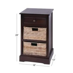 28" Brown Traditional Wood Storage Unit -Michaels Decor Sale D317201S 5