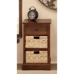 28" Brown Traditional Wood Storage Unit -Michaels Decor Sale D317201S 6