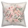 Mom Floral Throw Pillow