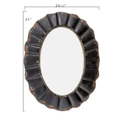 Hello Honey® 31" Black Oval Scalloped Metal Mirror -Michaels Decor Sale D318798S 6
