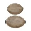 Hello Honey® Brown Wood Round Trays With Metal Handles Set -Michaels Decor Sale D319019S 1