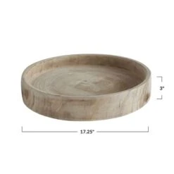 Hello Honey® 17'' Distressed Brown Paulownia Wood Hand Carved Tray -Michaels Decor Sale D319078S 5