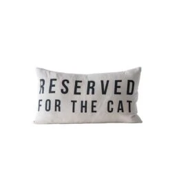 Hello Honey® Black & White Reserved For The Cat Throw Pillow
