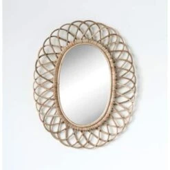 Hello Honey® Oval Woven Bamboo Wall Mirror -Michaels Decor Sale D319723S 1