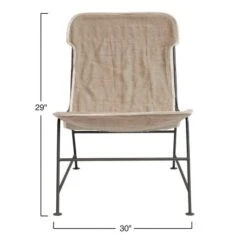 Hello Honey® Reclined Linen Sling Chair With Metal Frame -Michaels Decor Sale D320083S 6